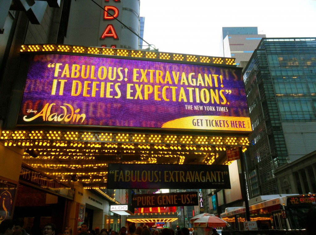 Teatro do Aladdin na Broadway.