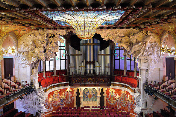 Sala de Ensaio de Orfeó Català no Palau de la Música, em Barcelona.