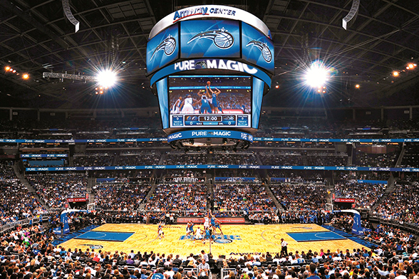 Amway Center, estádio de basquete do Orlando Magic, em Orlando